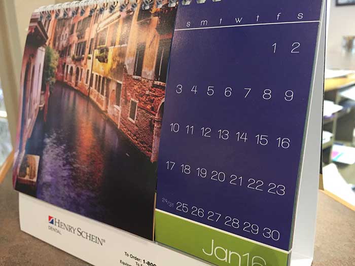 Monthly calendar